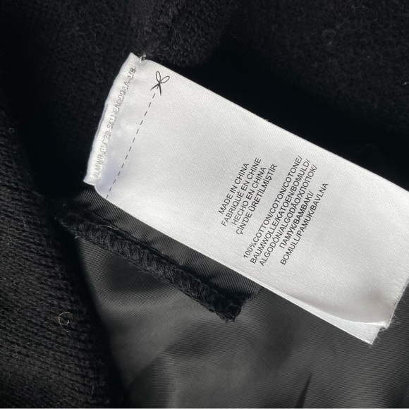 Lauren Ralph Lauren Black Cardigan Sweater Button Collar 100% Cotton Size Medium - Picture 4 of 6